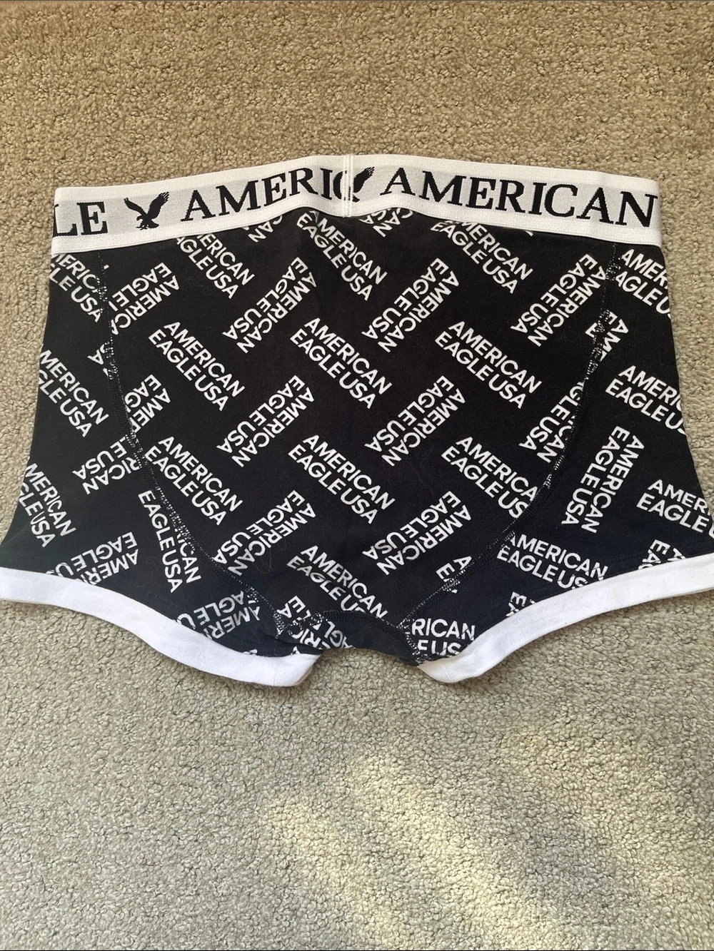 American Eagle Outfitters Black & White Logo Bike Shorts
